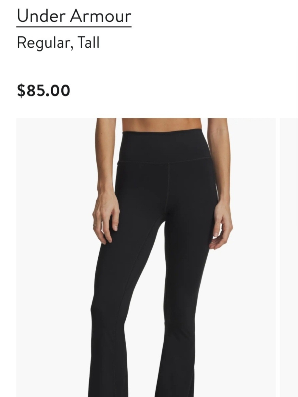 Under Armour Women's Black Flare Leggings Size M Regular